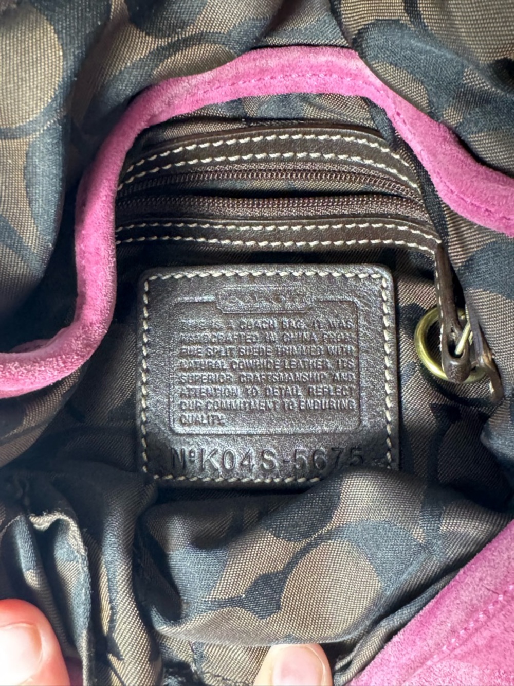 Coach Pink Suede Saddle Shoulder Bag with Gold Buckle and Pink Leather Strap - Picture 7 of 11